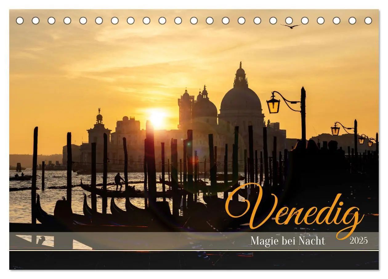 Cover: 9783383862823 | Venedig - Magie bei Nacht (Tischkalender 2025 DIN A5 quer),...