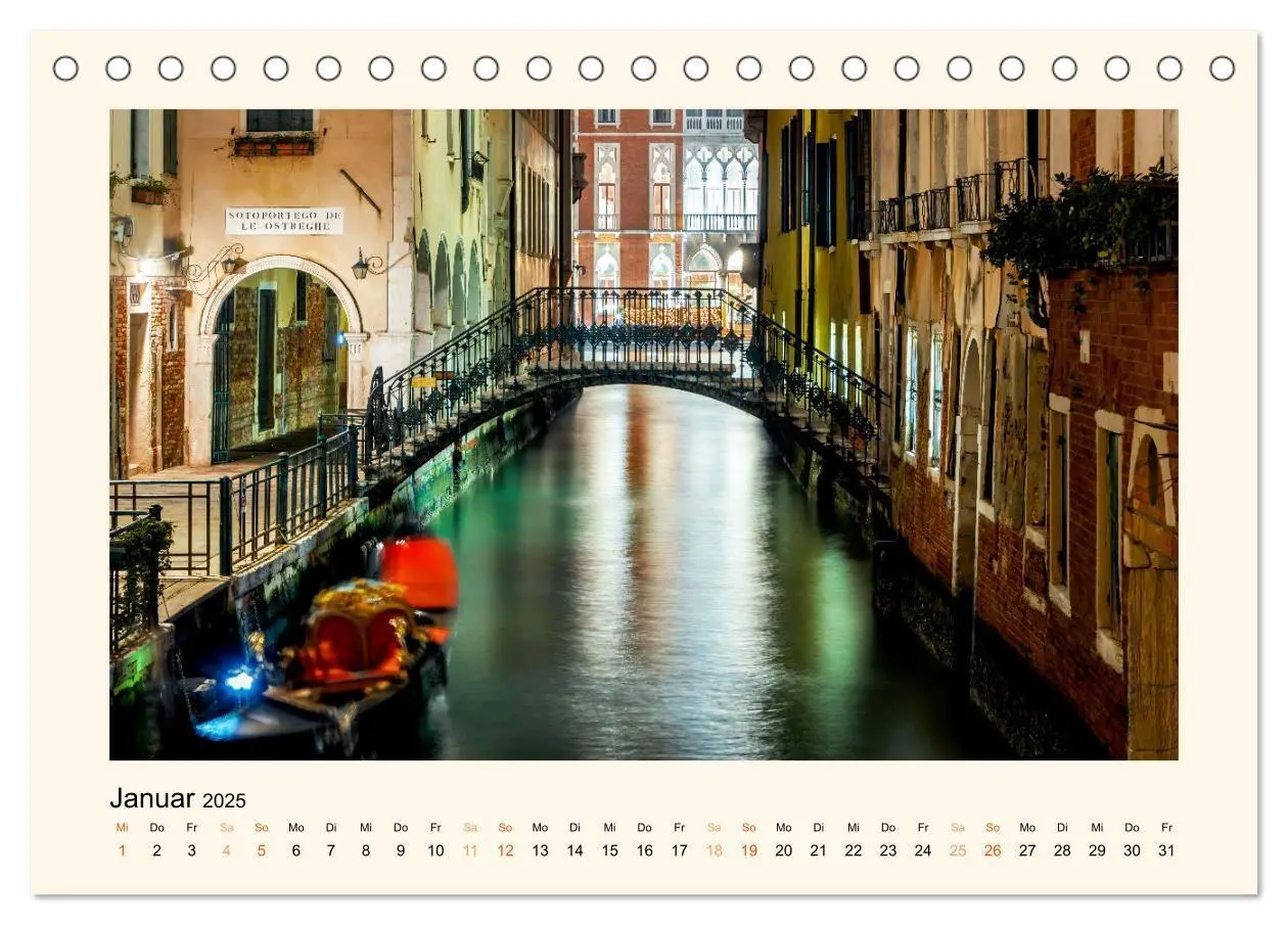 Bild: 9783383862823 | Venedig - Magie bei Nacht (Tischkalender 2025 DIN A5 quer),...