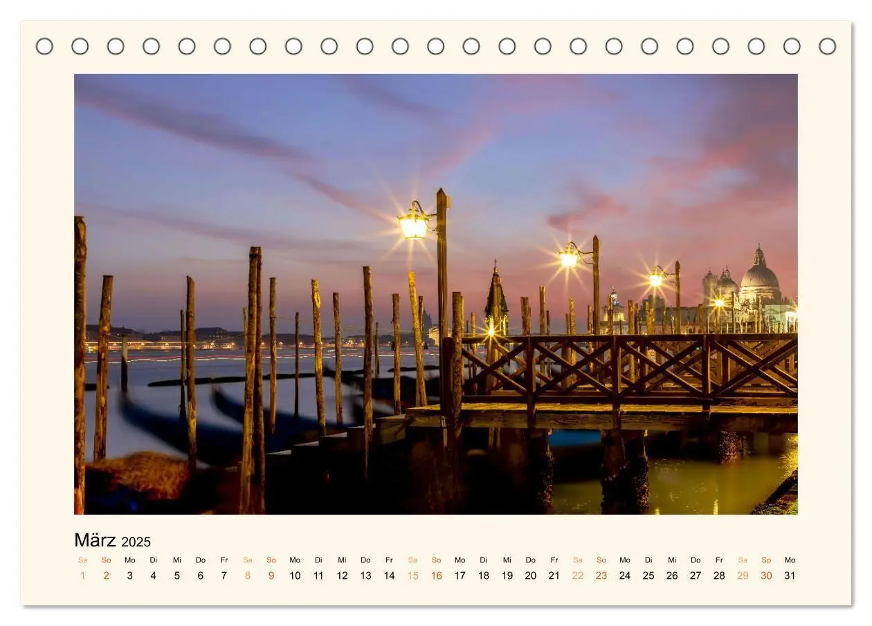 Bild: 9783383862823 | Venedig - Magie bei Nacht (Tischkalender 2025 DIN A5 quer),...