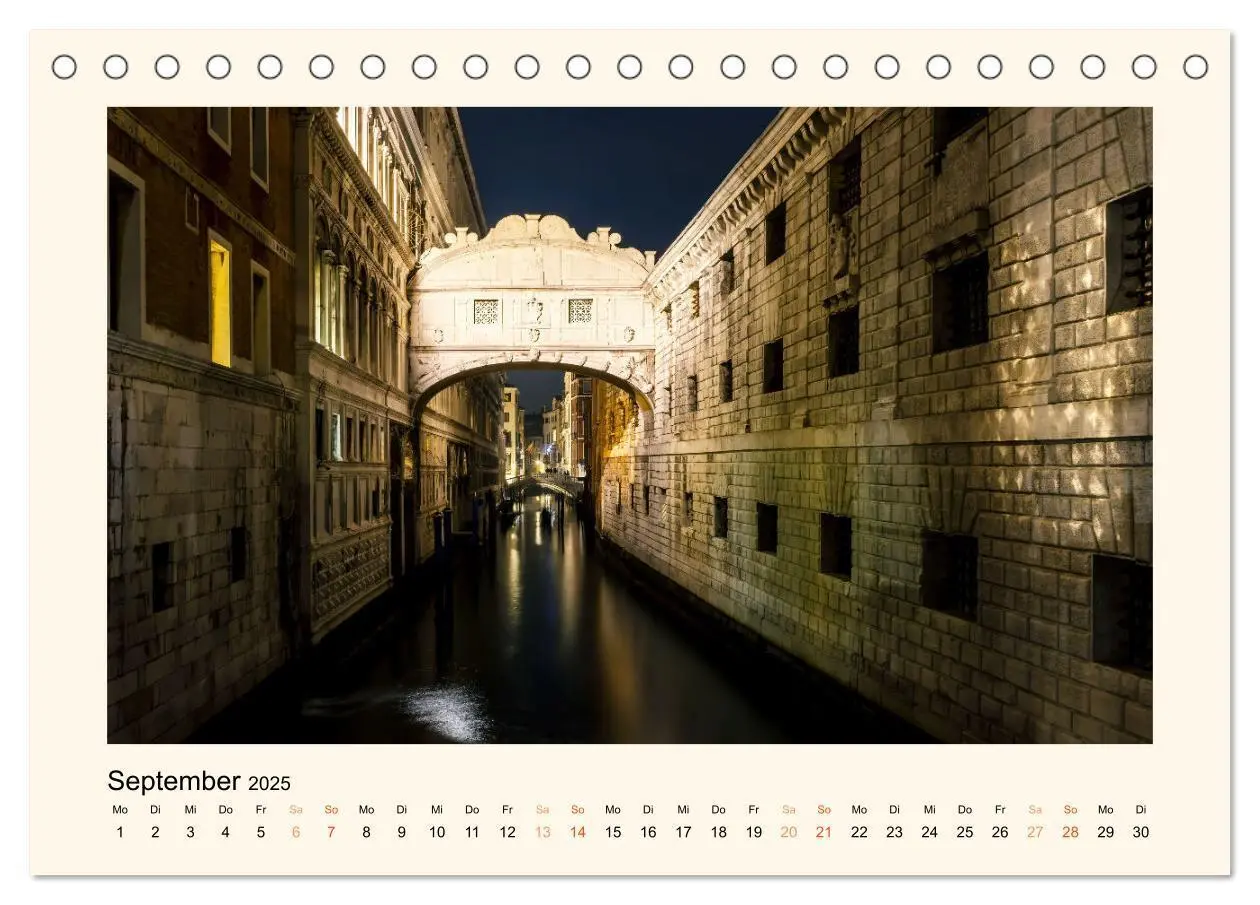 Bild: 9783383862823 | Venedig - Magie bei Nacht (Tischkalender 2025 DIN A5 quer),...