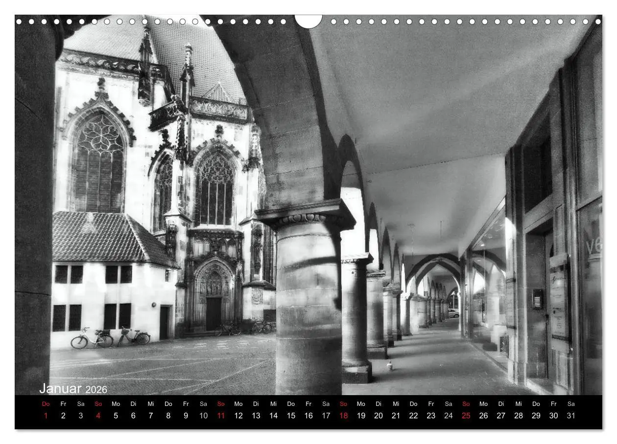 Bild: 9783516062823 | Münster in schwarz-weiß gesehen (Wandkalender 2026 DIN A3 quer),...