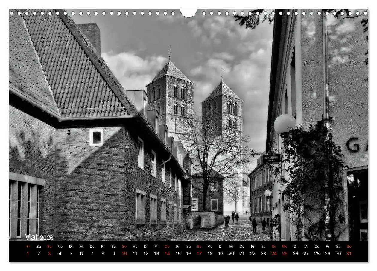 Bild: 9783516062823 | Münster in schwarz-weiß gesehen (Wandkalender 2026 DIN A3 quer),...