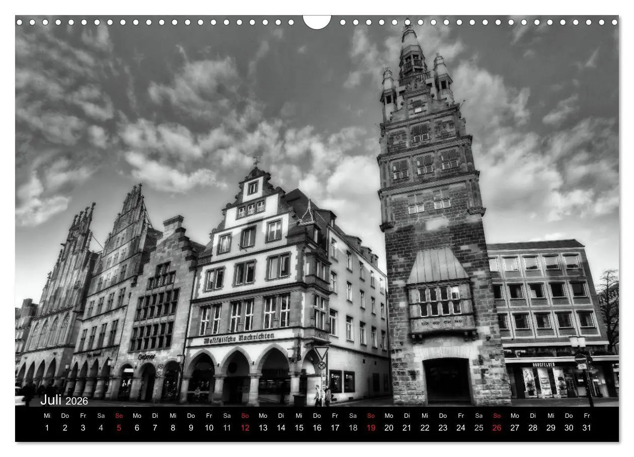 Bild: 9783516062823 | Münster in schwarz-weiß gesehen (Wandkalender 2026 DIN A3 quer),...