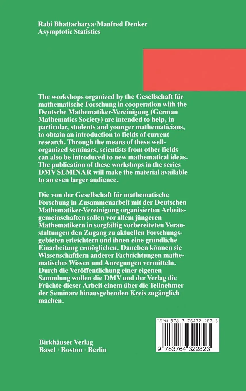 Rückseite: 9783764322823 | Asymptotic Statistics | Rabi Bhattacharya (u. a.) | Buch | 122 S.