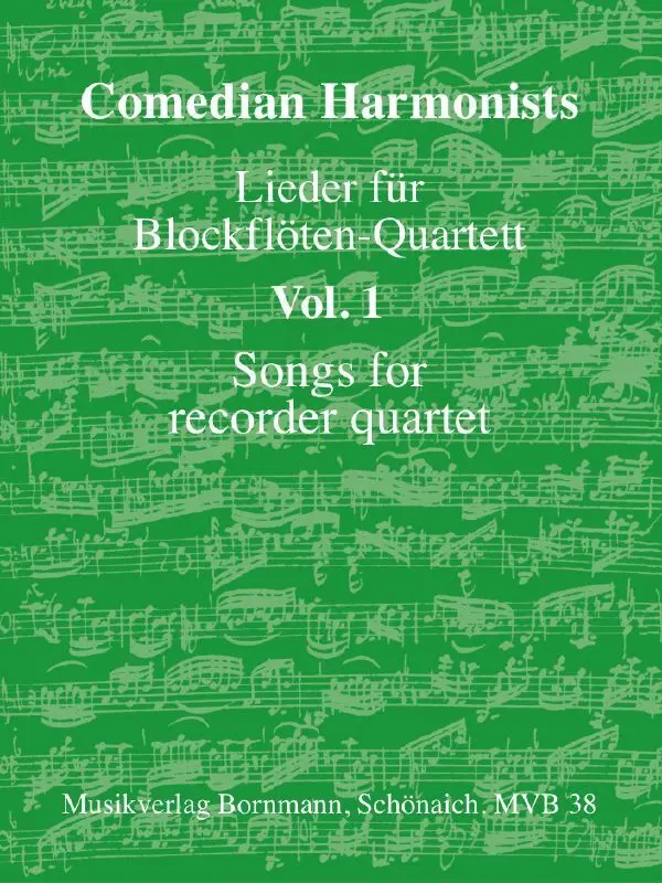 Cover: 9990050692823 | Lieder für Blockflöten-Quartett, Band 1 | Comedian Harmonists | 2024