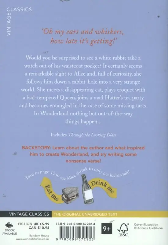 Rückseite: 9780099572923 | Alice's Adventures in Wonderland and Through the Looking Glass | Buch