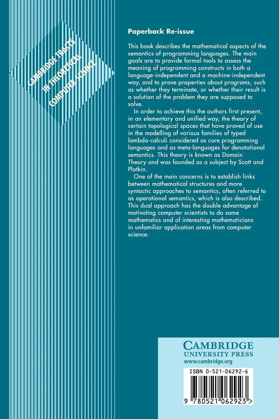 Rückseite: 9780521062923 | Domains and Lambda-Calculi | Roberto M. Amadio (u. a.) | Taschenbuch