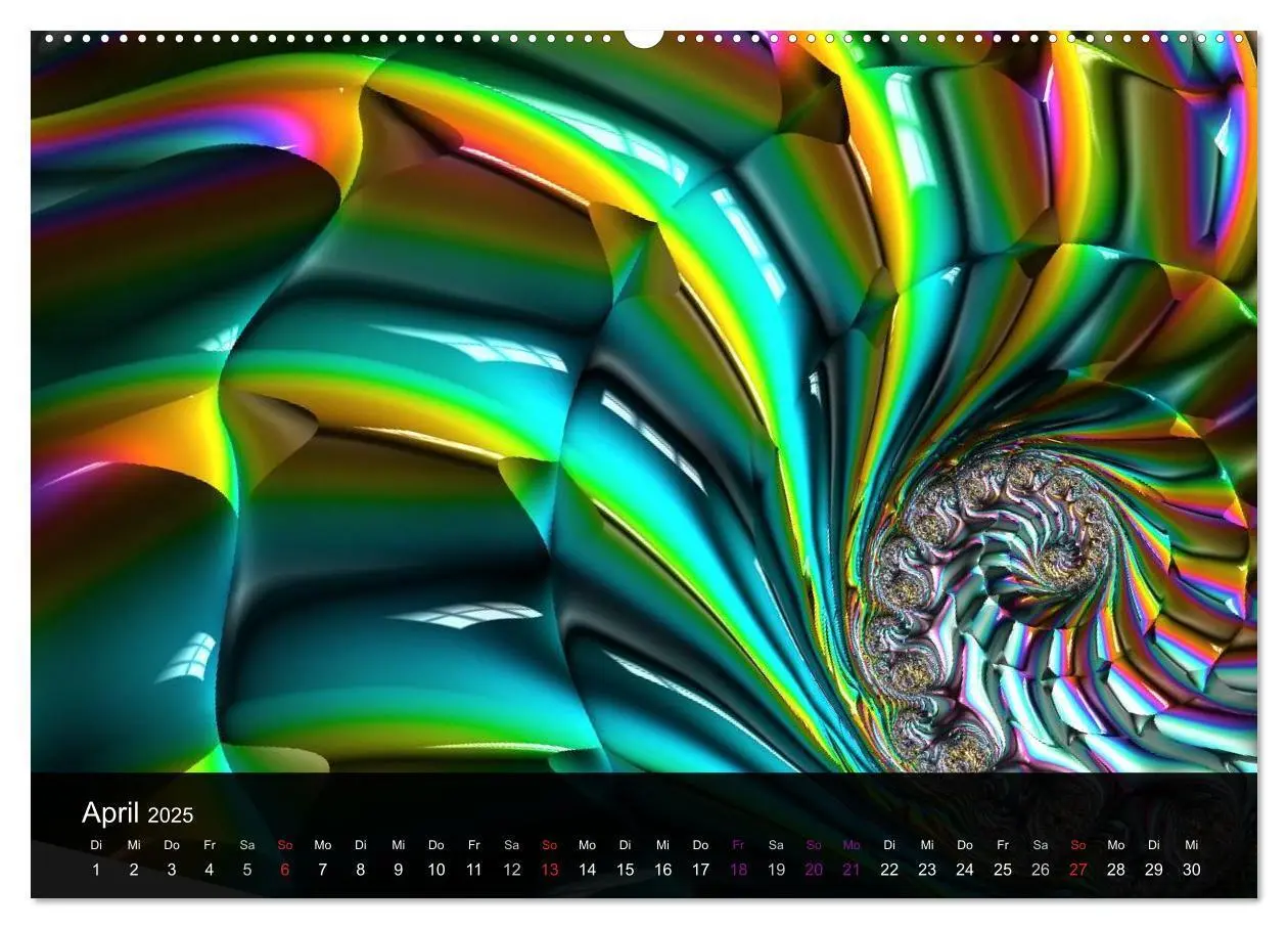 Bild: 9783435632923 | Fraktale Schönheit 2025 (Wandkalender 2025 DIN A2 quer), CALVENDO...
