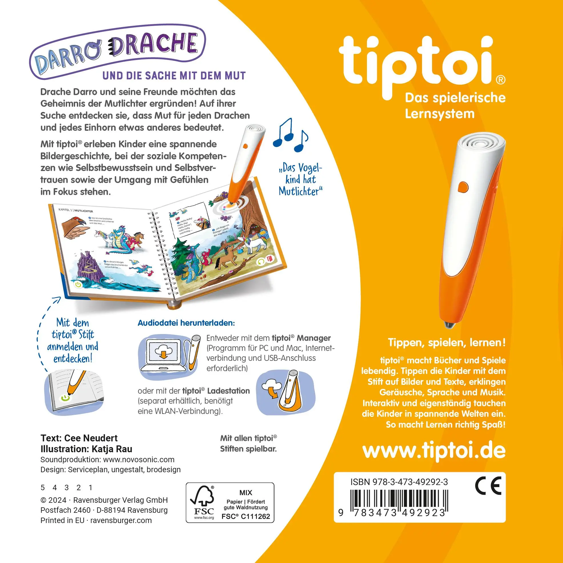 Rückseite: 9783473492923 | tiptoi® Bildergeschichten über den Umgang mit Gefühlen - Darro...
