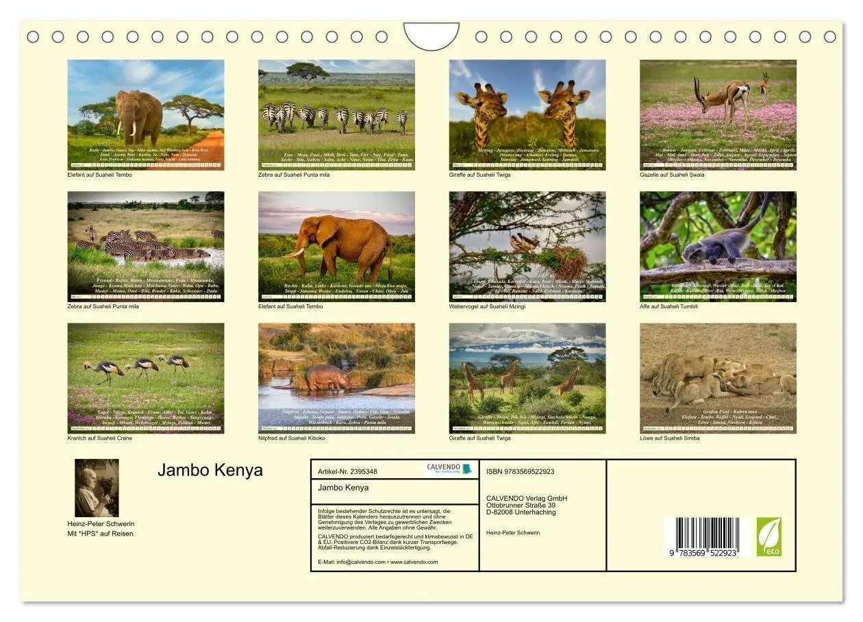 Bild: 9783569522923 | Jambo Kenya (Wandkalender 2027 DIN A4 quer), CALVENDO Monatskalender