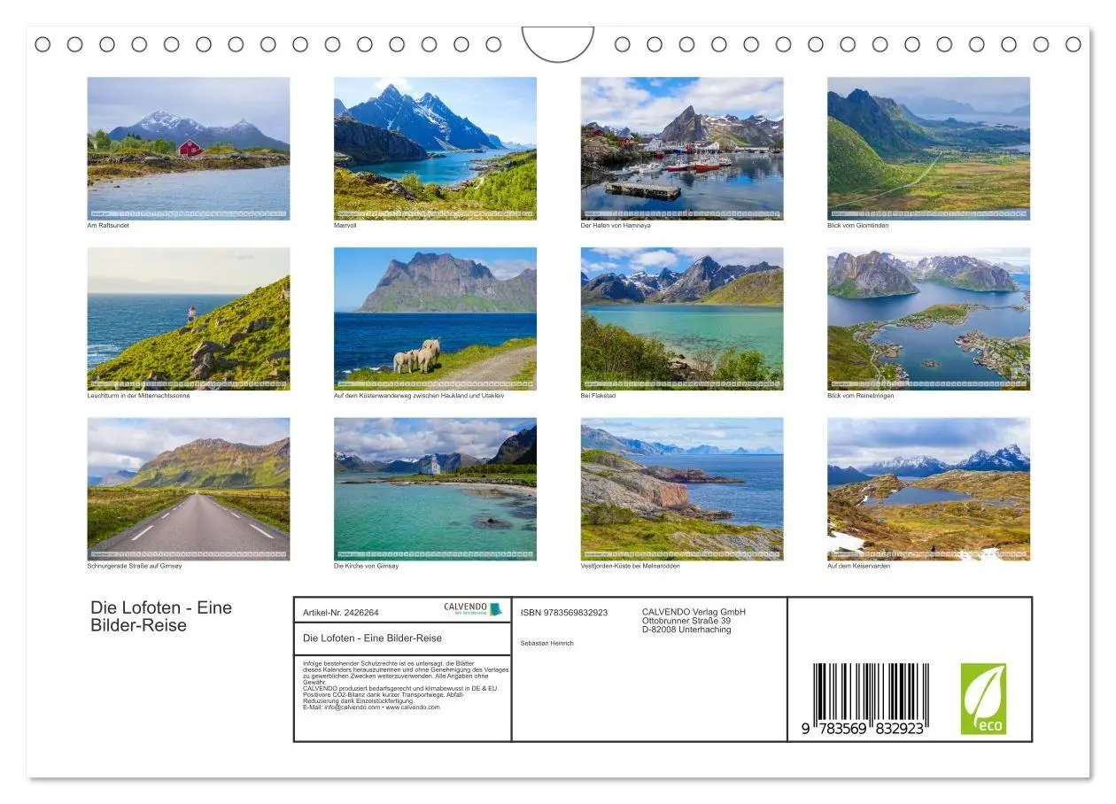 Bild: 9783569832923 | Die Lofoten - Eine Bilder-Reise (Wandkalender 2027 DIN A4 quer),...