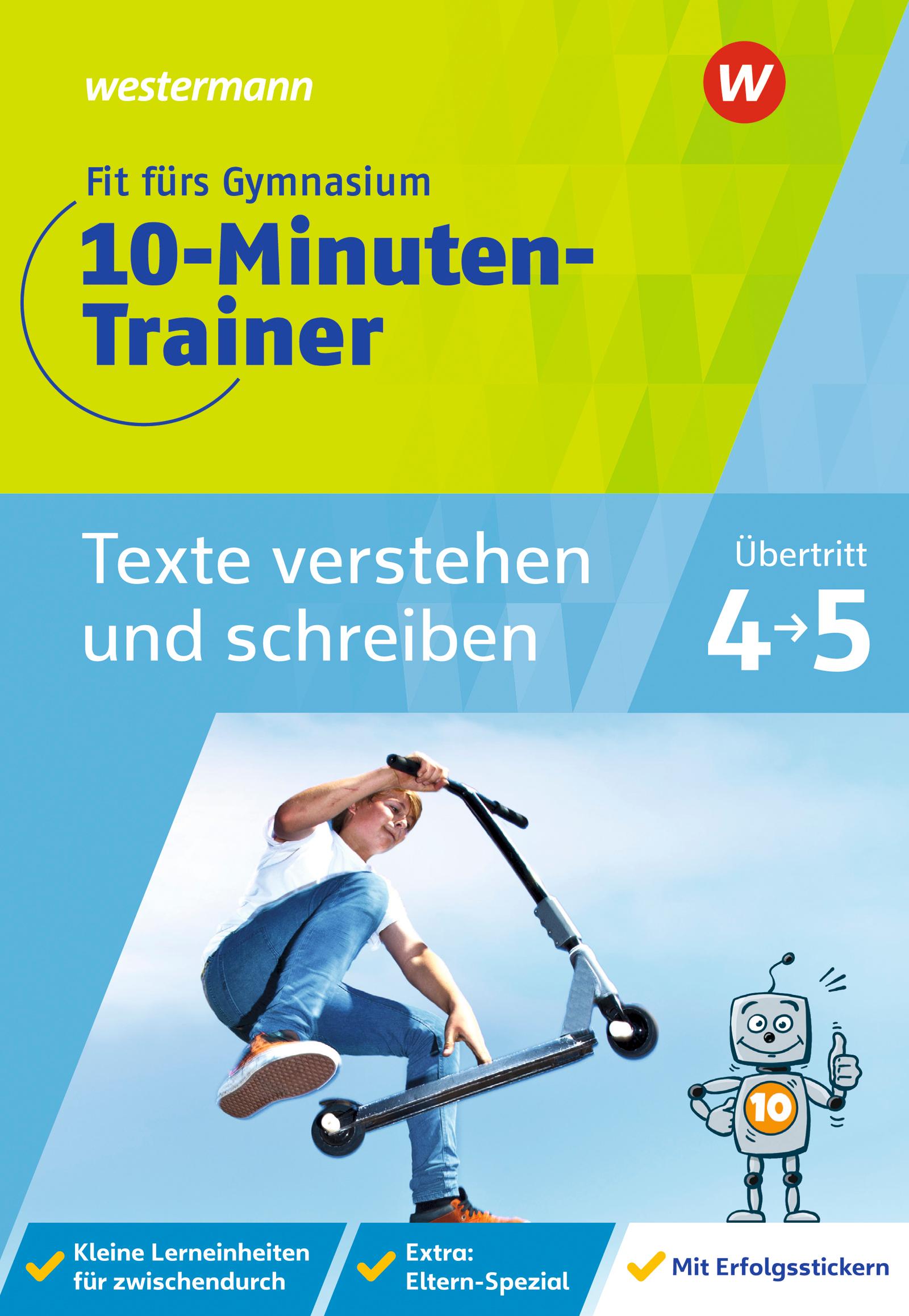 Cover: 9783742602923 | Fit fürs Gymnasium - 10-Minuten-Trainer. Übertritt 4 / 5 Deutsch...