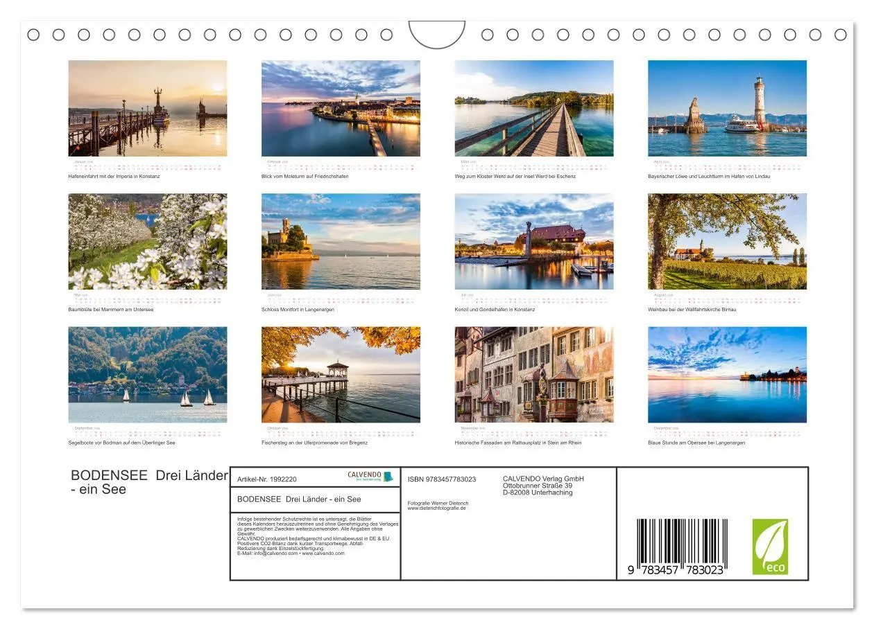 Bild: 9783457783023 | BODENSEE Drei Länder - ein See (Wandkalender 2026 DIN A4 quer),...