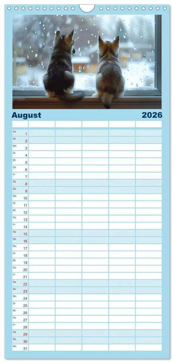 Bild: 9783516493023 | Familienplaner 2026 - Schlittenhund Träume mit 5 Spalten...