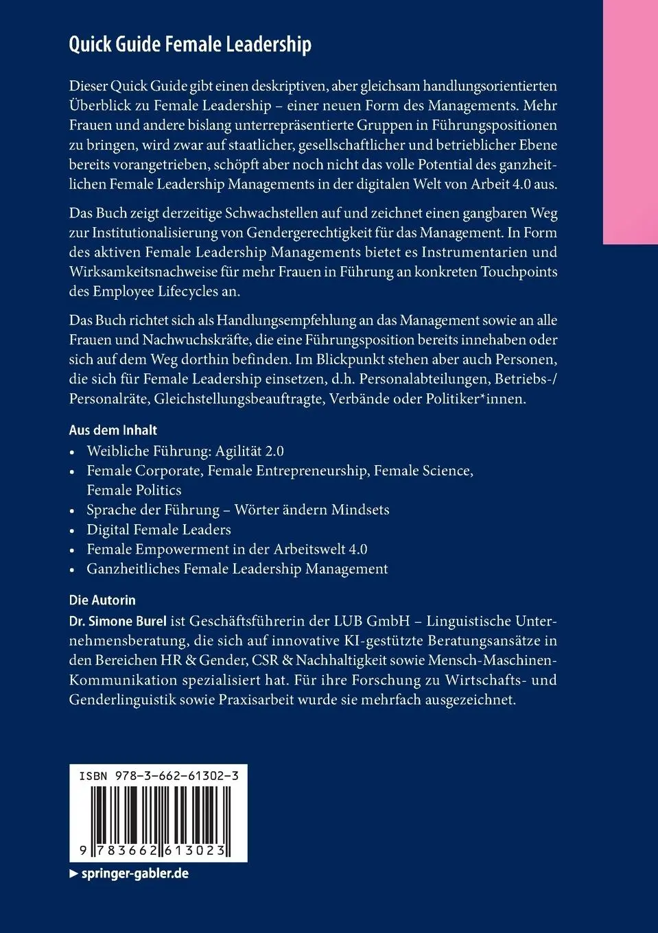 Rückseite: 9783662613023 | Quick Guide Female Leadership | Simone Burel | Taschenbuch | xii