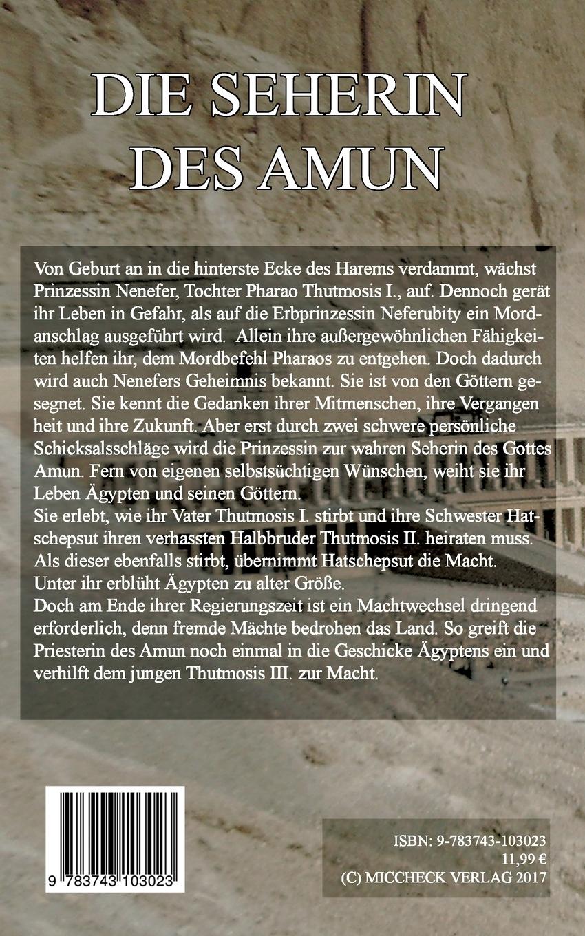 Rückseite: 9783743103023 | Die Seherin des Amun | Historischer Roman | Birgit Furrer-Linse | Buch