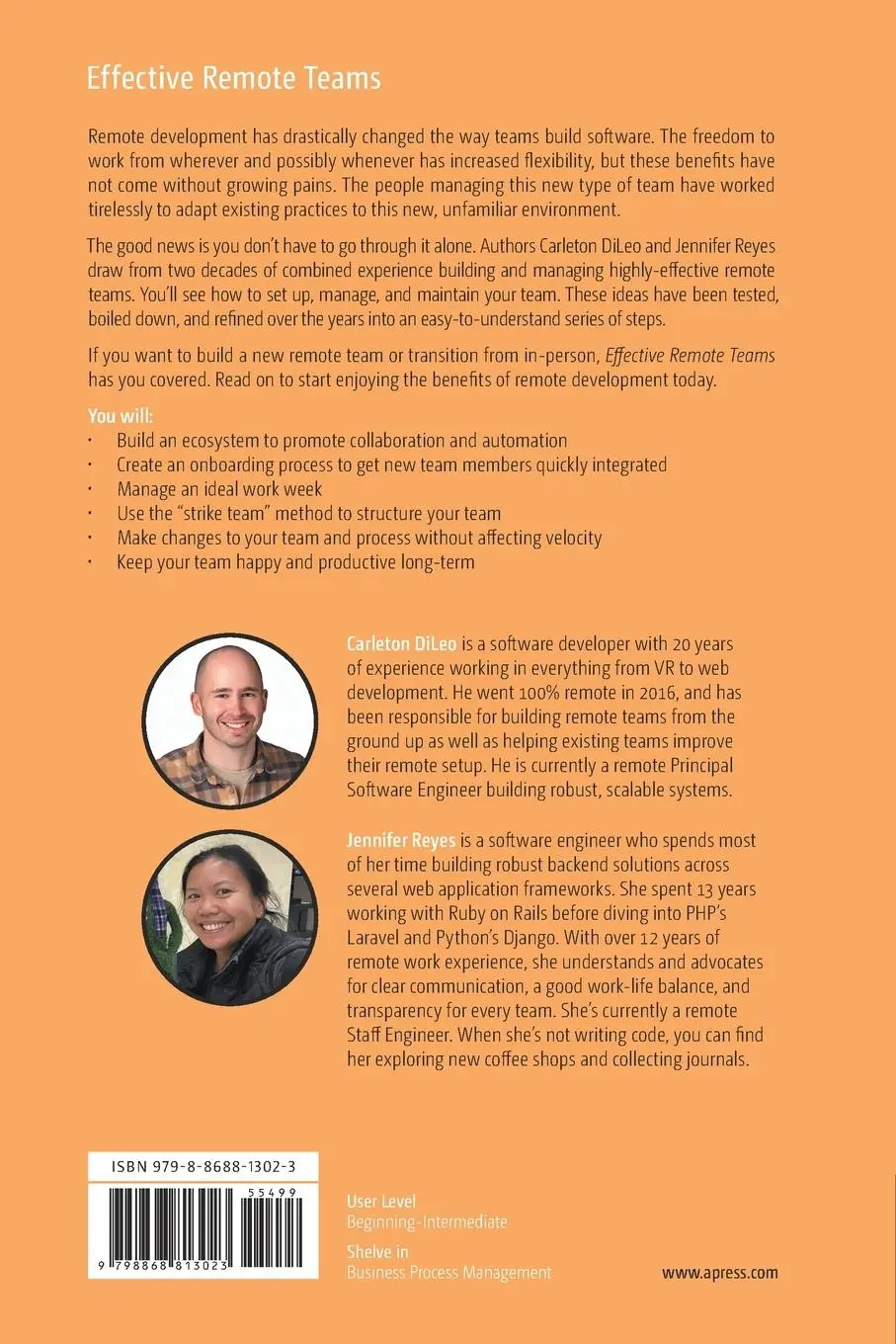 Rückseite: 9798868813023 | Effective Remote Teams | Building for the Web | Jennifer Reyes (u. a.)