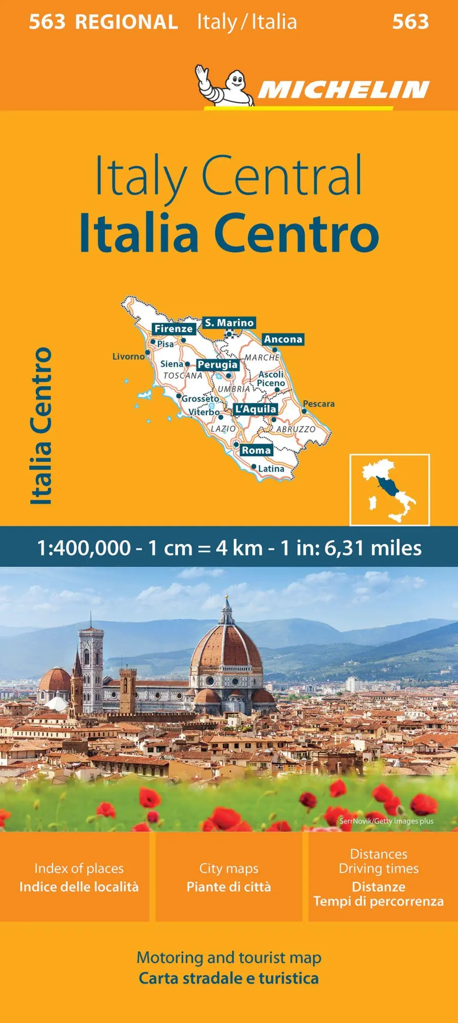 Cover: 9782067263123 | Italy Centre - Michelin Regional Map 563 | Map | Michelin | Englisch