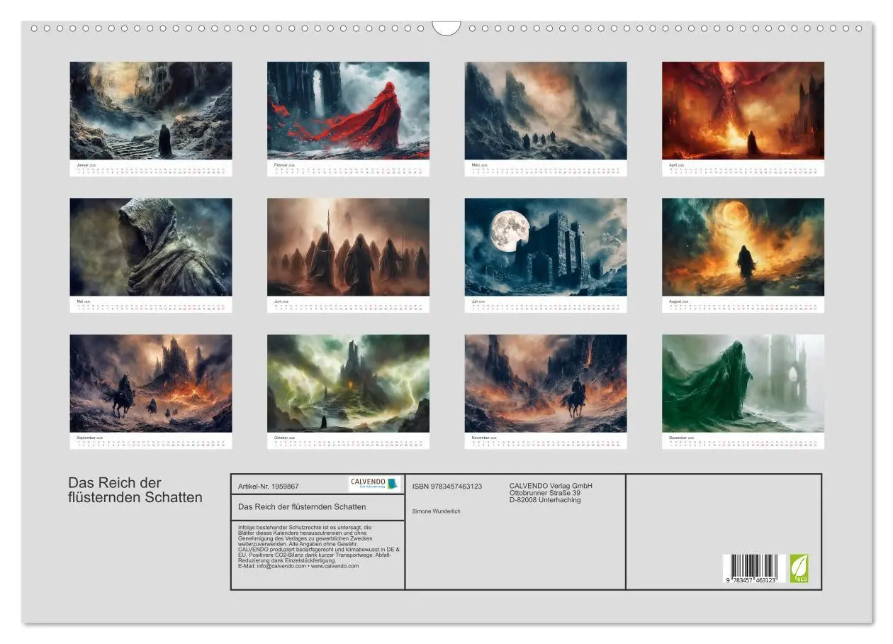 Bild: 9783457463123 | Das Reich der flüsternden Schatten (Wandkalender 2026 DIN A2 quer),...