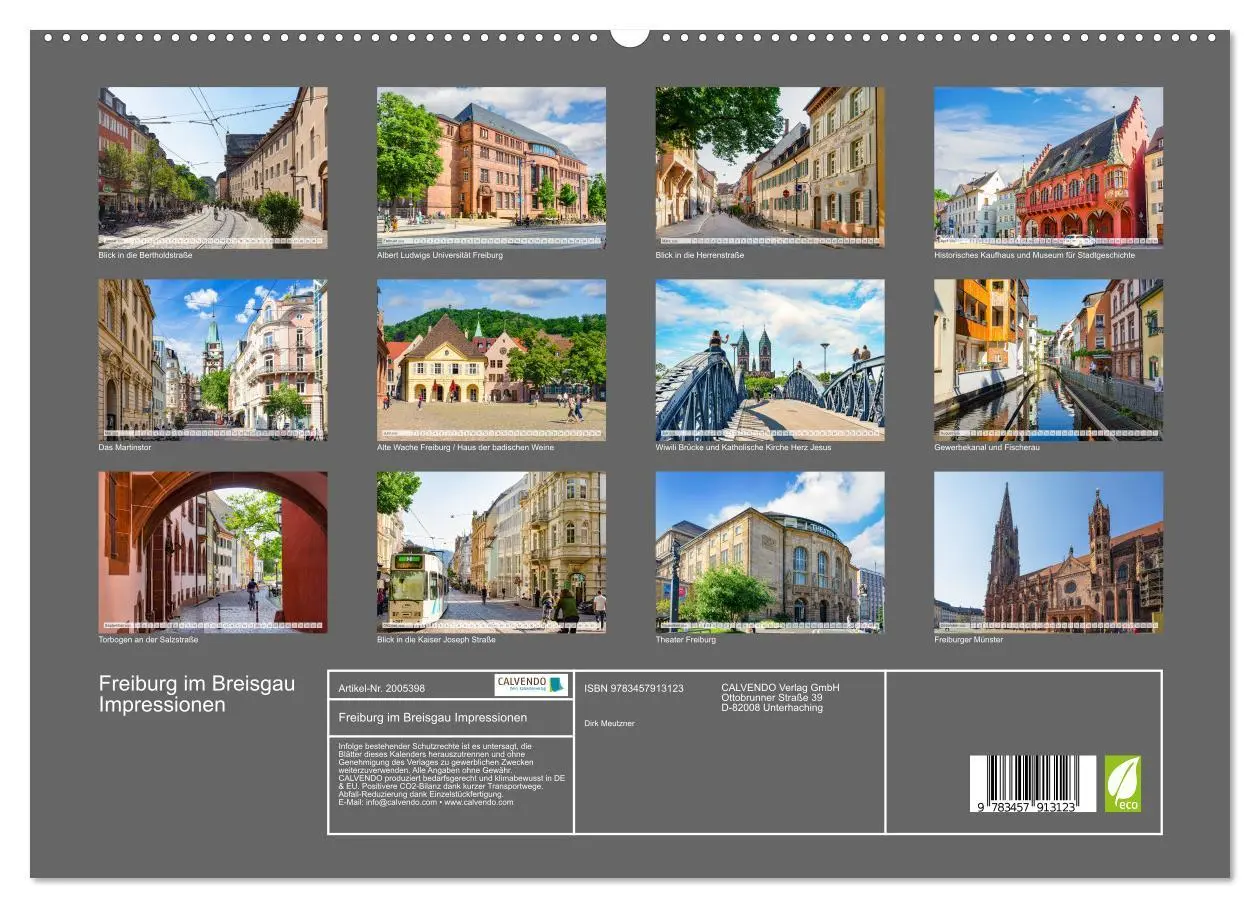 Bild: 9783457913123 | Freiburg im Breisgau Impressionen (Wandkalender 2026 DIN A2 quer),...