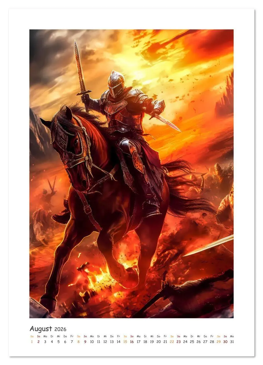 Bild: 9783516313123 | Die Drachenschlacht (Wandkalender 2026 DIN A3 hoch), CALVENDO...
