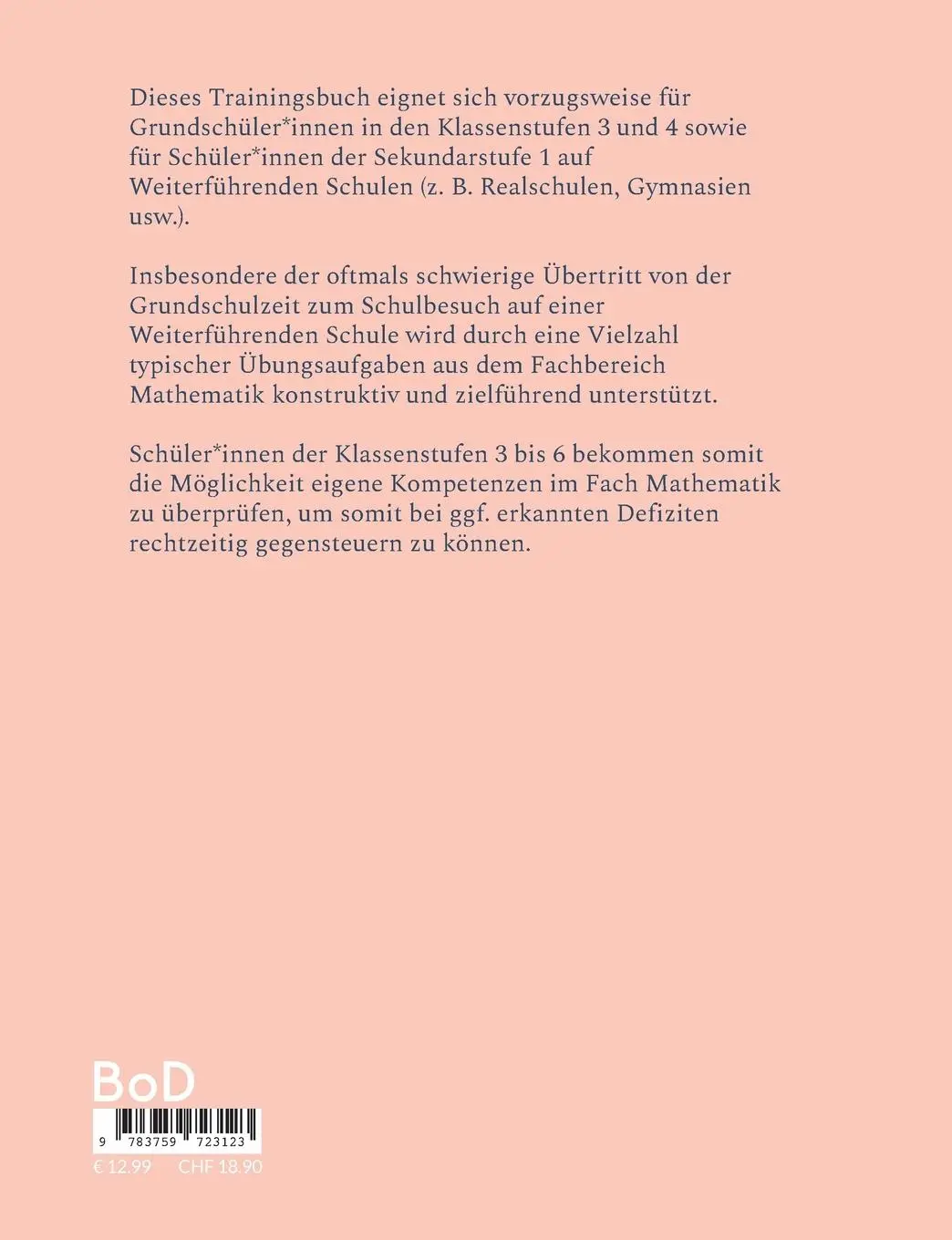 Rückseite: 9783759723123 | Erfolgreicher Übertritt von der Grundschule zur Weiterführenden Schule