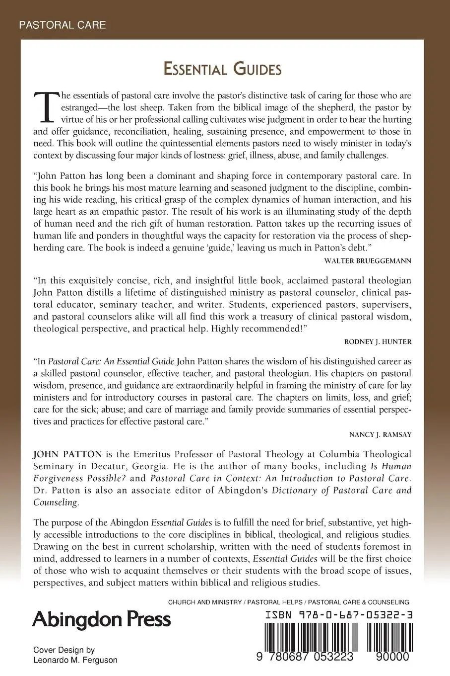 Rückseite: 9780687053223 | Pastoral Care | An Essential Guide | John Patton | Taschenbuch | 2005