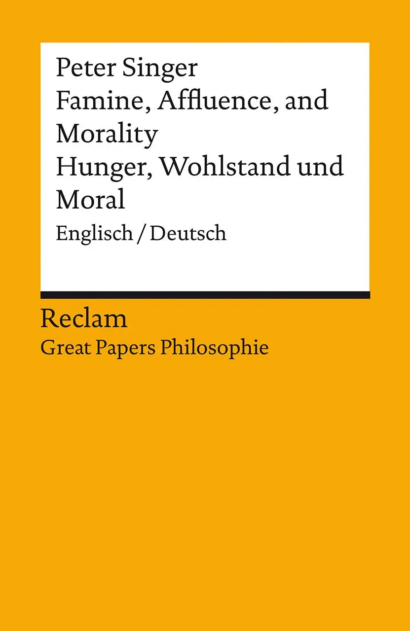 Cover: 9783150143223 | Famine, Affluence, and Morality / Hunger, Wohlstand und Moral....