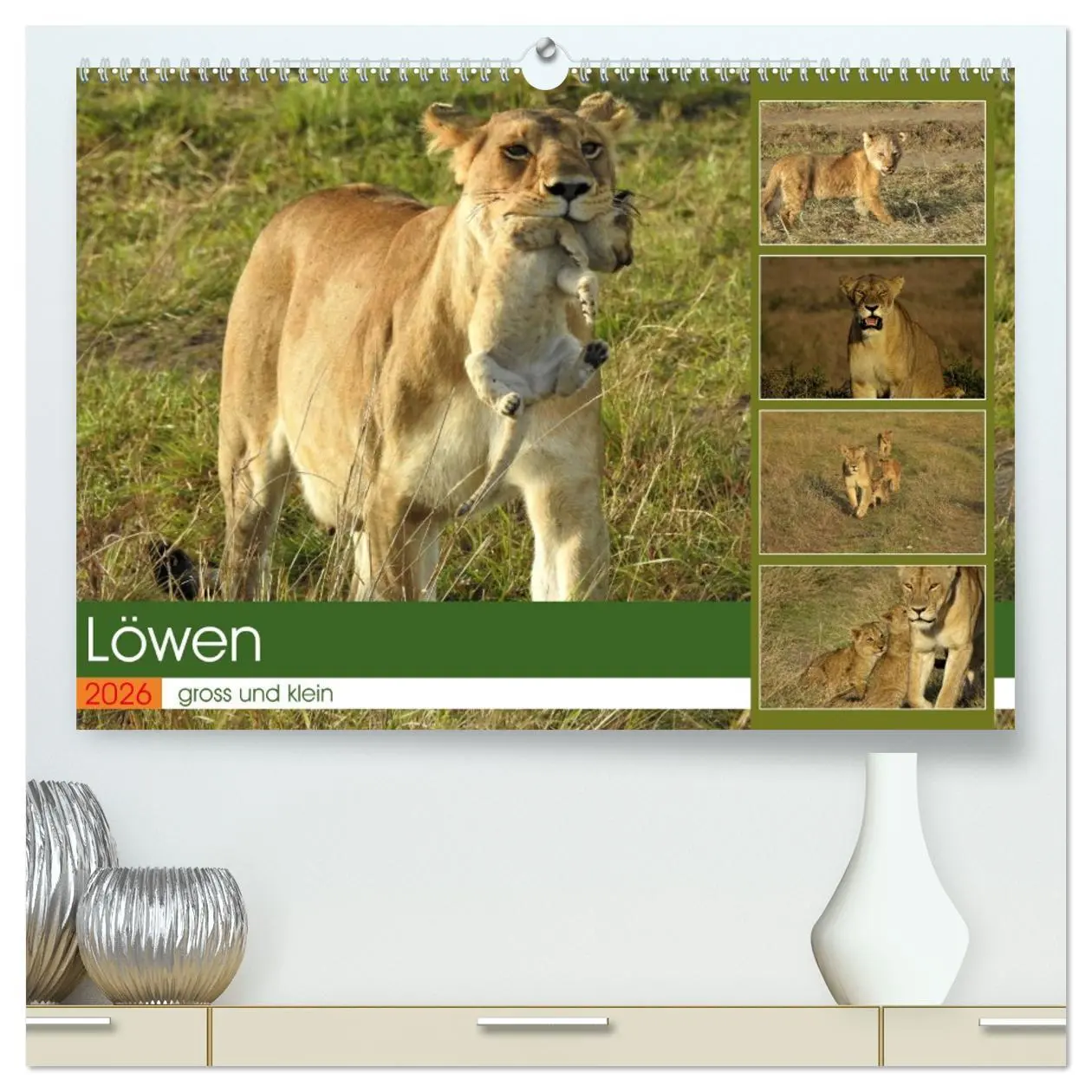 Cover: 9783457383223 | Löwen - gross und klein (hochwertiger Premium Wandkalender 2026 DIN...