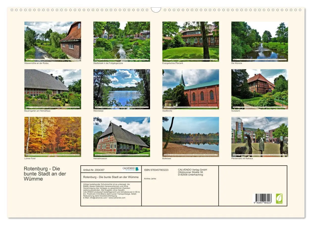 Bild: 9783457903223 | Rotenburg - Die bunte Stadt an der Wümme (Wandkalender 2026 DIN A2...