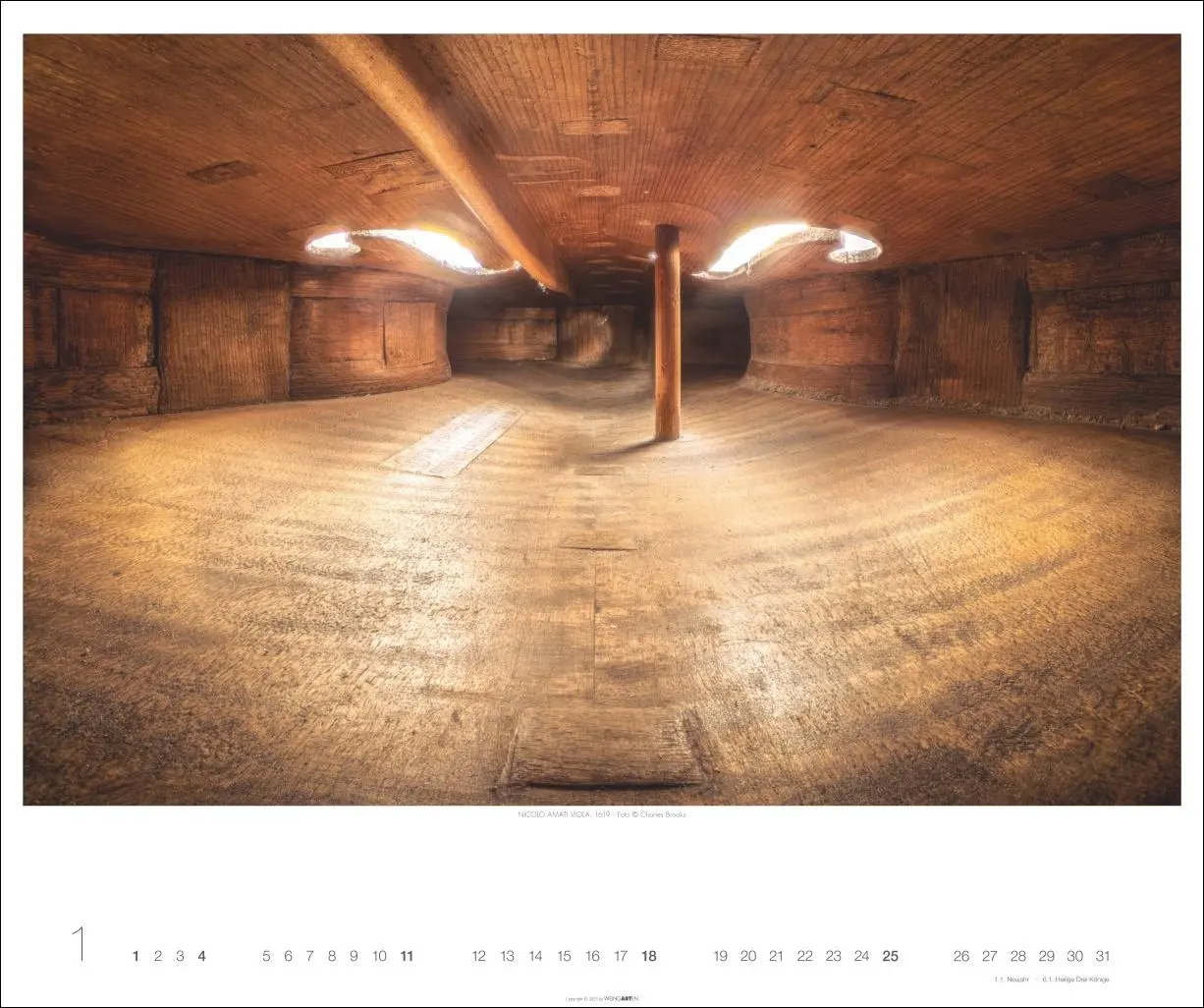 Bild: 9783839903223 | Architecture in Music Kalender 2026 - Musikinstrumente von innen