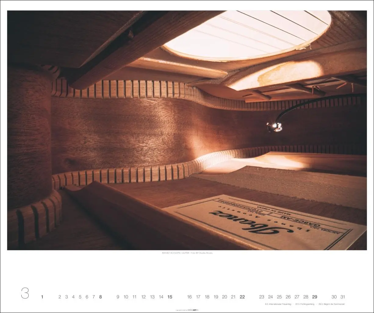 Bild: 9783839903223 | Architecture in Music Kalender 2026 - Musikinstrumente von innen