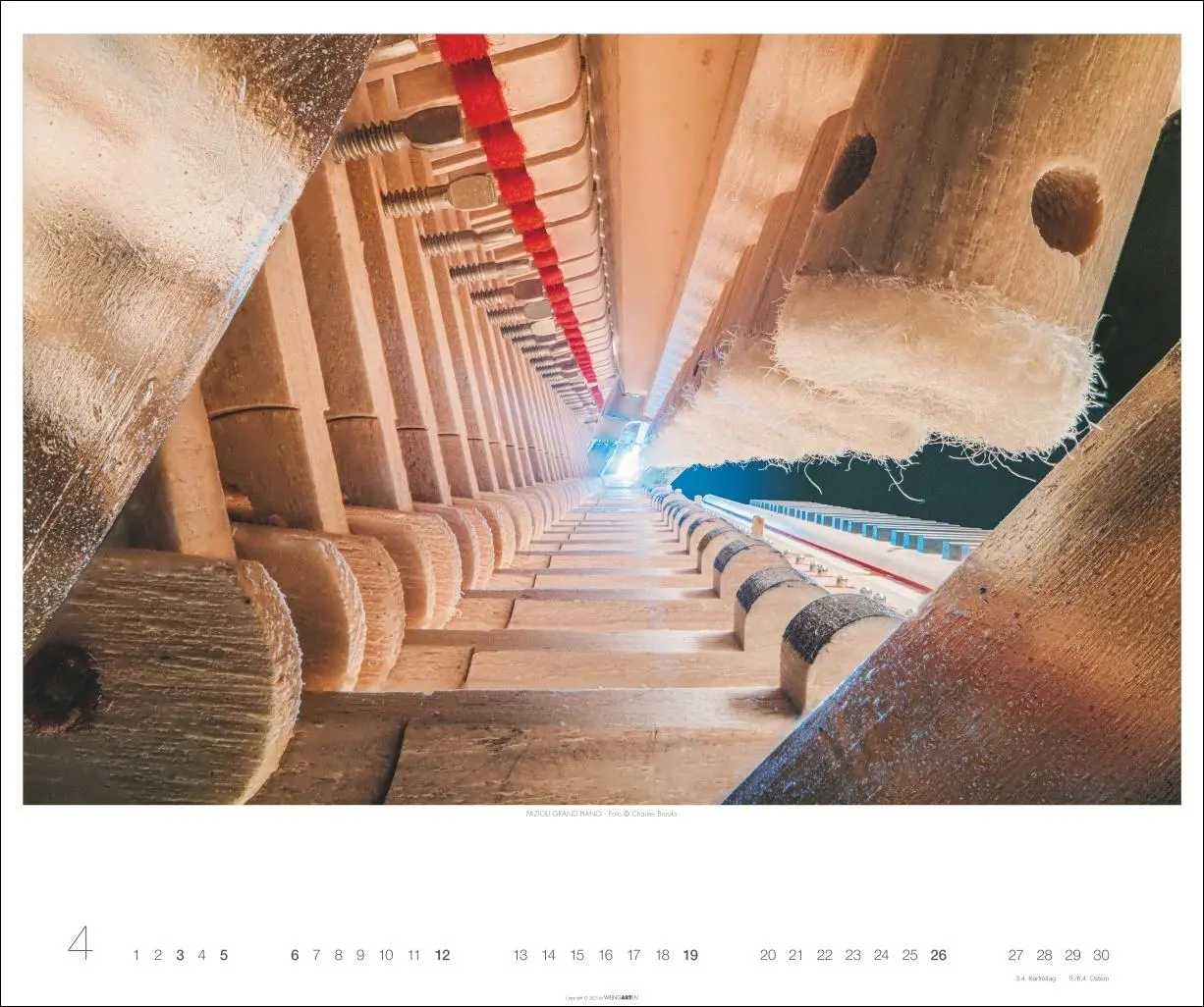 Bild: 9783839903223 | Architecture in Music Kalender 2026 - Musikinstrumente von innen