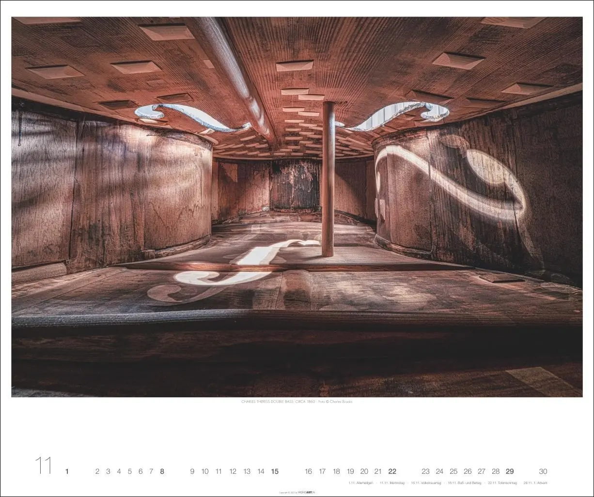 Bild: 9783839903223 | Architecture in Music Kalender 2026 - Musikinstrumente von innen
