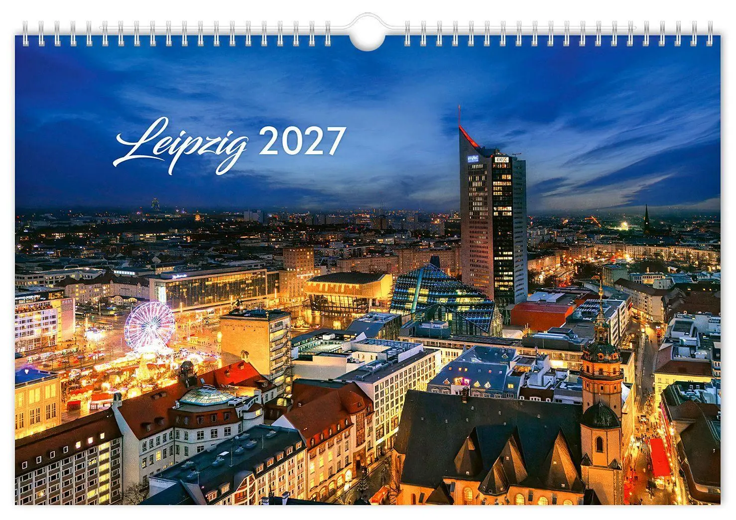 Cover: 9783912303223 | Kalender Leipzig 2027 | 30 x 20 cm weißes Kalendarium | Peter Schubert