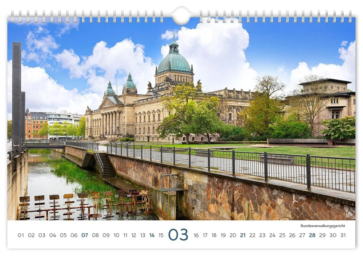Bild: 9783912303223 | Kalender Leipzig 2027 | 30 x 20 cm weißes Kalendarium | Peter Schubert