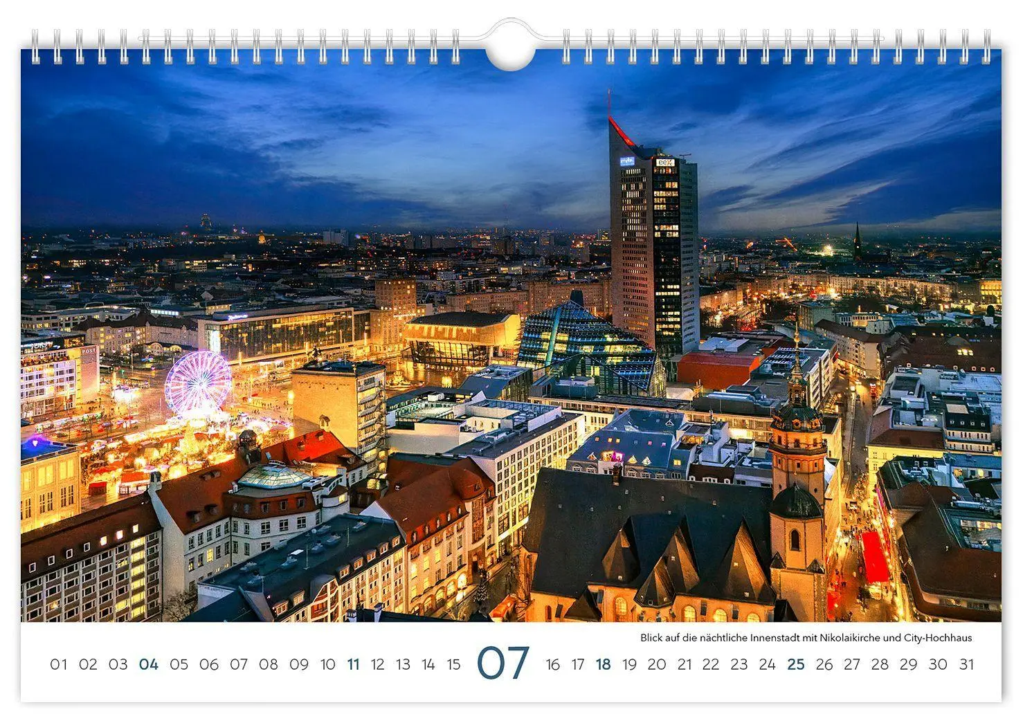Bild: 9783912303223 | Kalender Leipzig 2027 | 30 x 20 cm weißes Kalendarium | Peter Schubert
