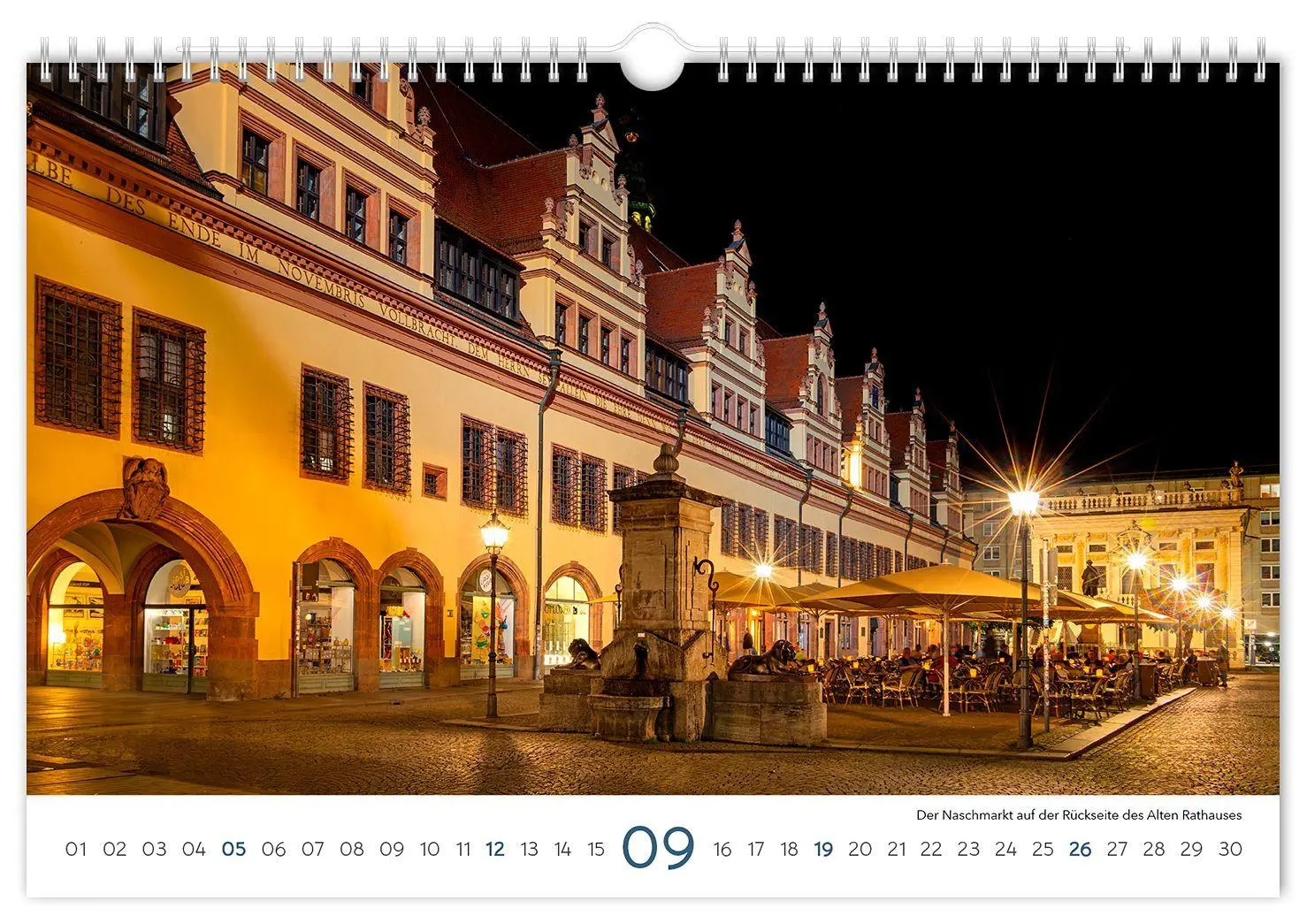 Bild: 9783912303223 | Kalender Leipzig 2027 | 30 x 20 cm weißes Kalendarium | Peter Schubert