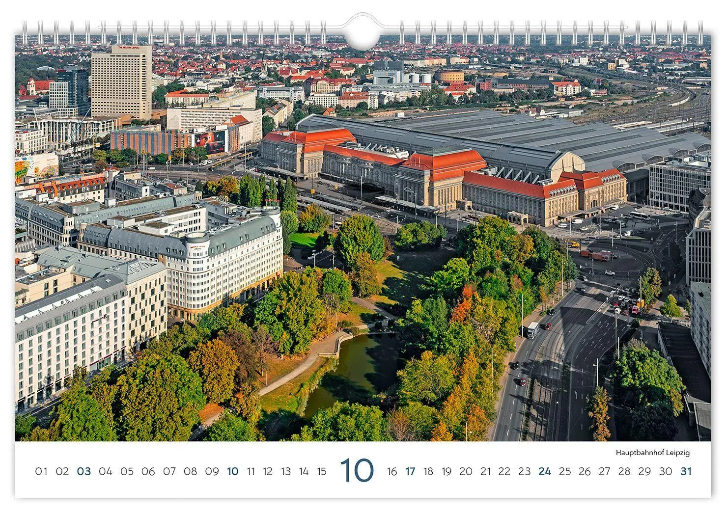 Bild: 9783912303223 | Kalender Leipzig 2027 | 30 x 20 cm weißes Kalendarium | Peter Schubert