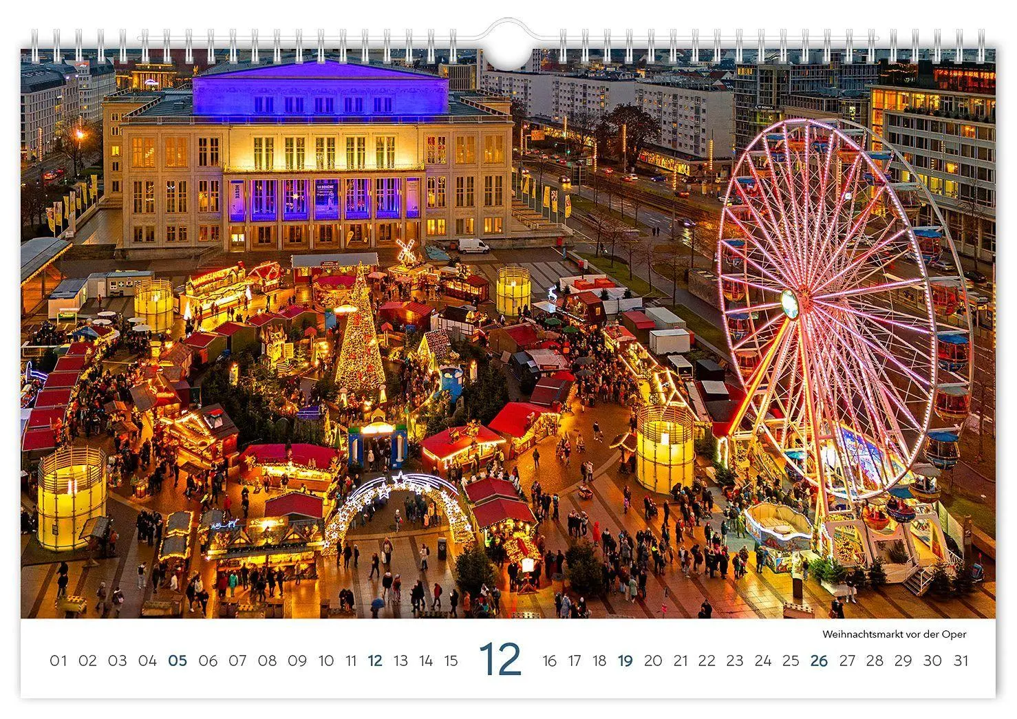 Bild: 9783912303223 | Kalender Leipzig 2027 | 30 x 20 cm weißes Kalendarium | Peter Schubert