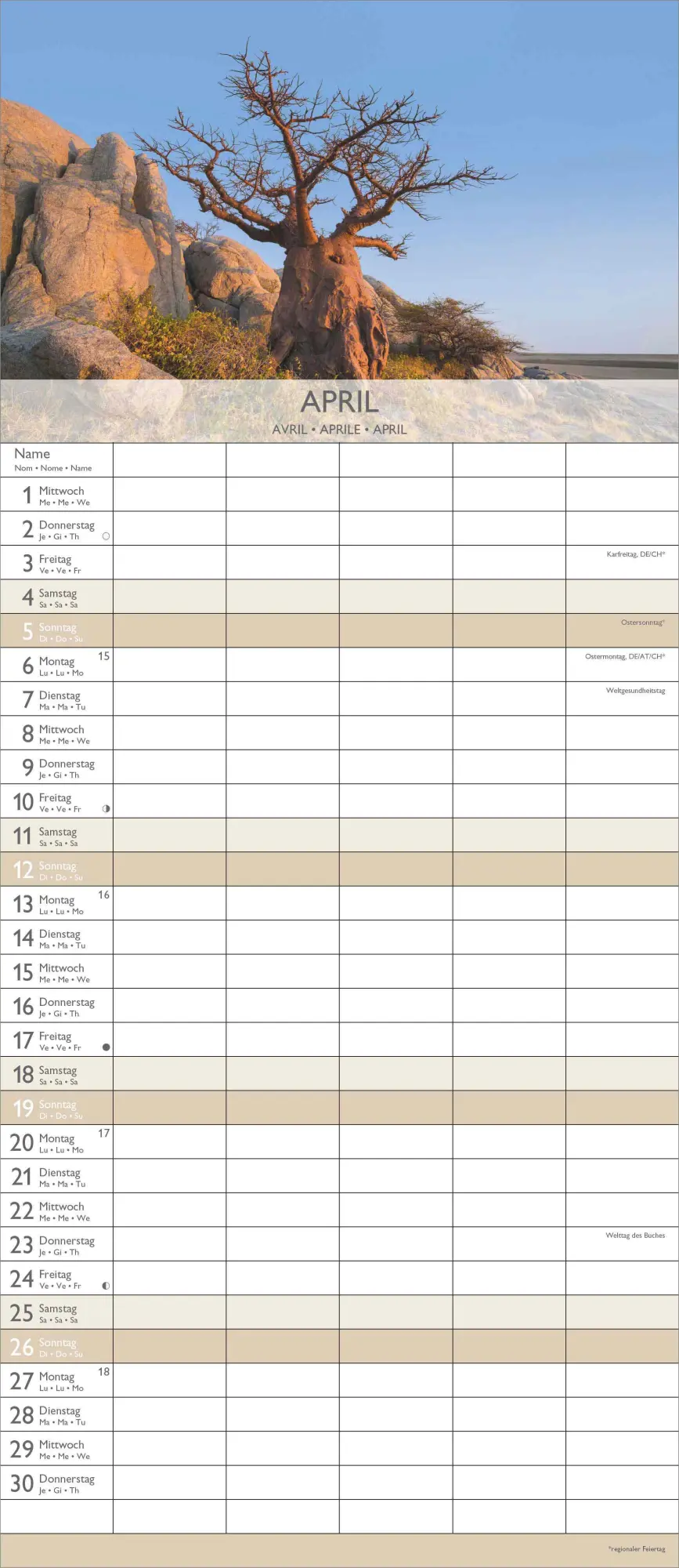Bild: 4069095003323 | Traumziele 2026 Familienplaner - Familienkalender - Wandkalender -...