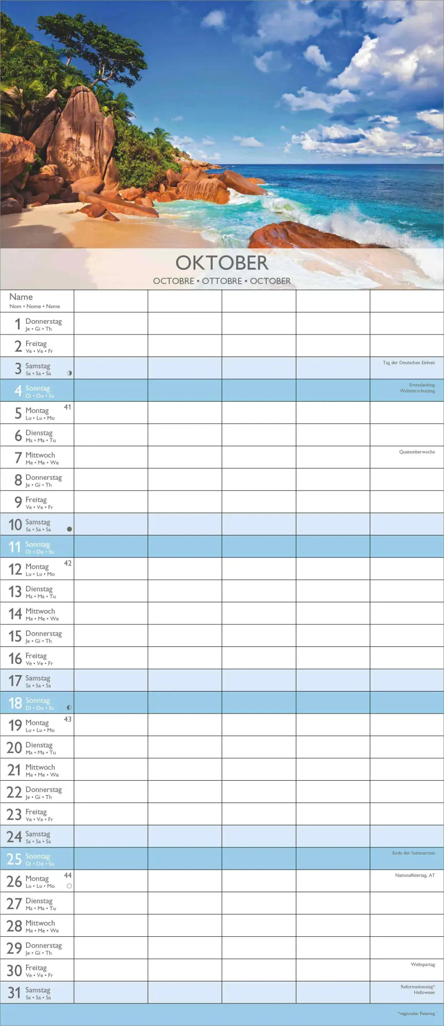 Bild: 4069095003323 | Traumziele 2026 Familienplaner - Familienkalender - Wandkalender -...
