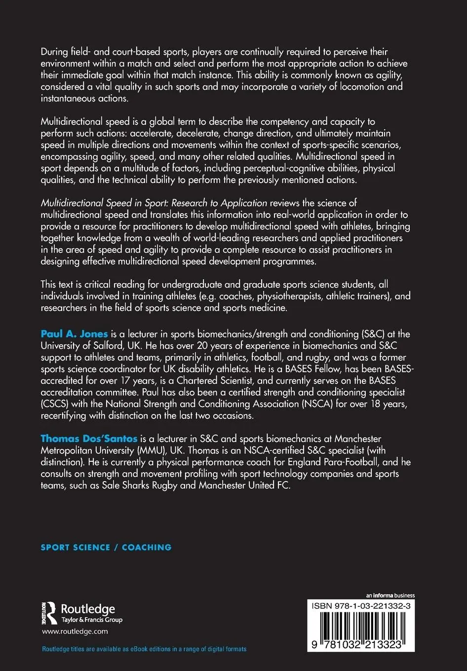 Rückseite: 9781032213323 | Multidirectional Speed in Sport | Research to Application | Buch