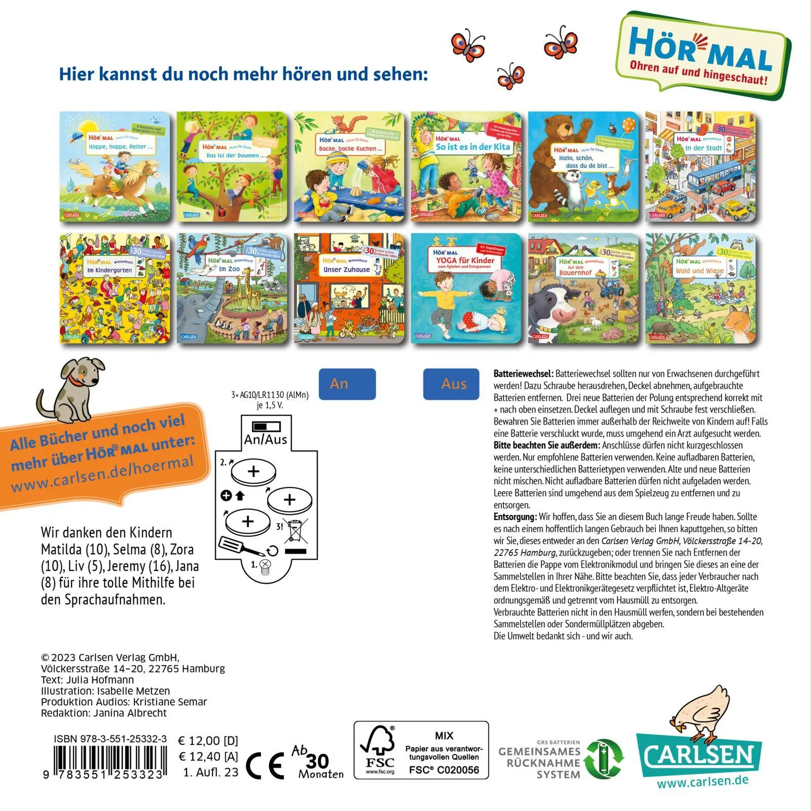 Rückseite: 9783551253323 | Hör mal (Soundbuch): Wimmelbuch: Spielplatz | Julia Hofmann | Buch