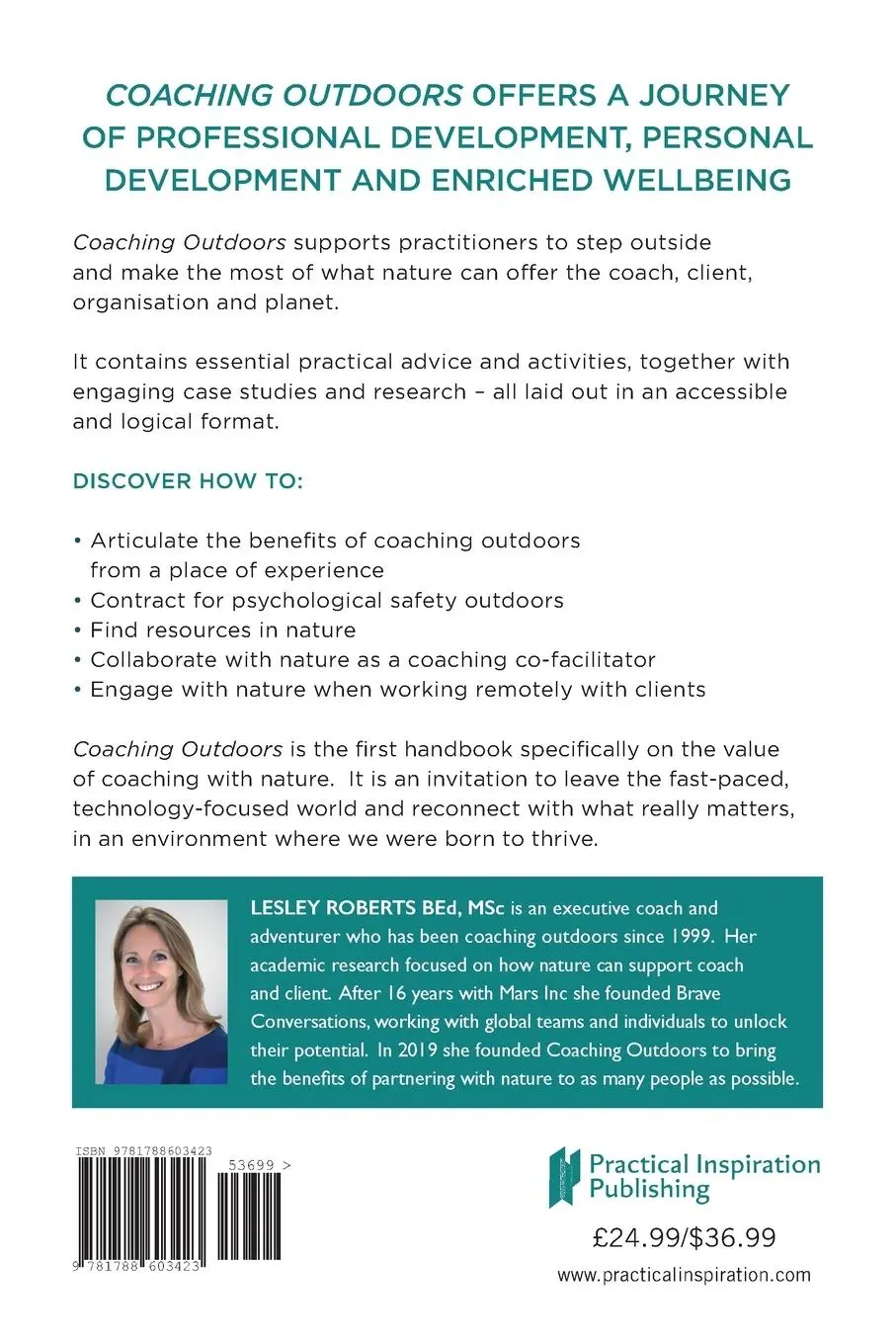 Rückseite: 9781788603423 | Coaching Outdoors | Lesley Roberts | Taschenbuch | Englisch | 2022