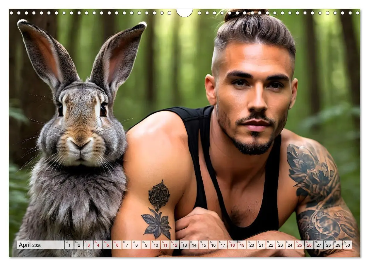 Bild: 9783457363423 | Naturburschen im Wald - Muskeln, Tattoos und Waldbewohner...