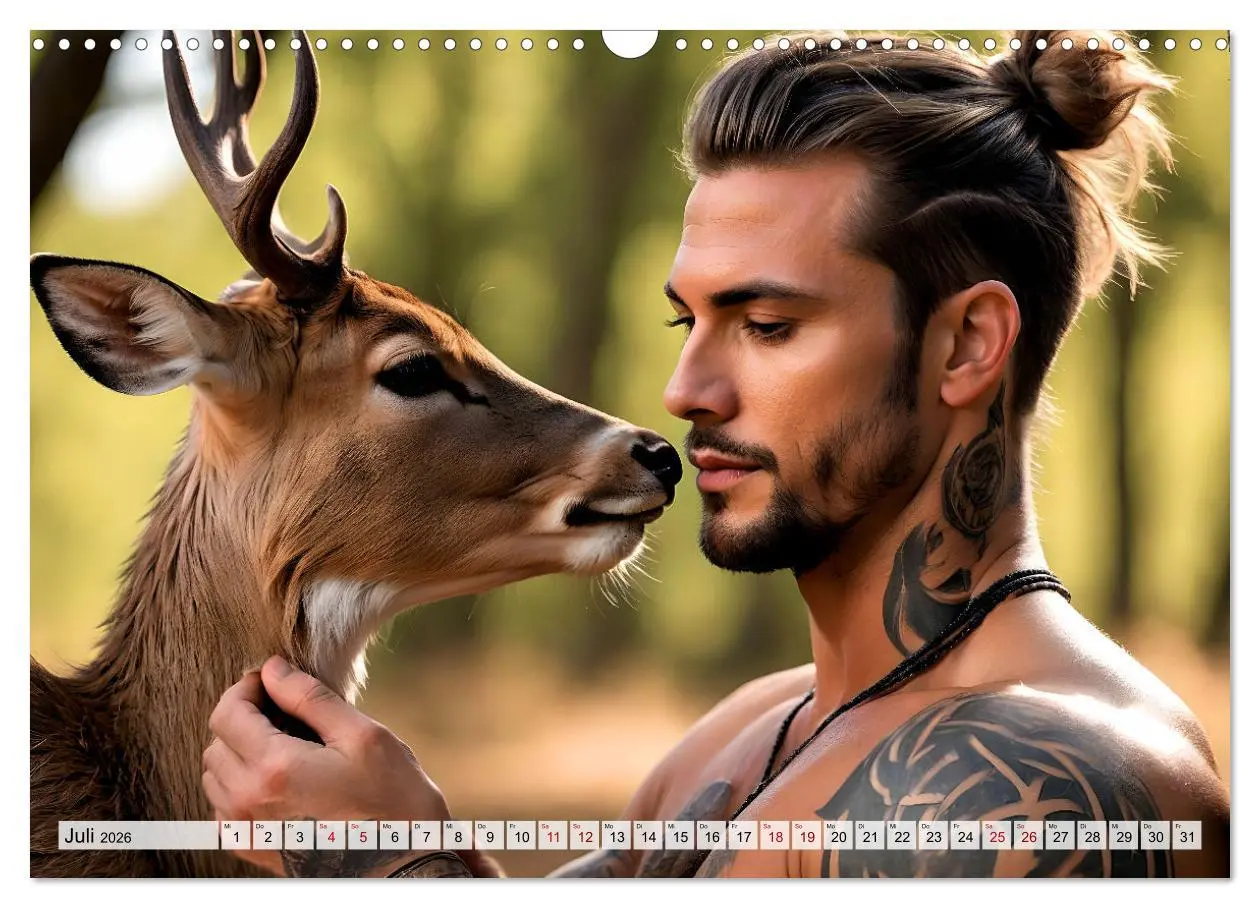 Bild: 9783457363423 | Naturburschen im Wald - Muskeln, Tattoos und Waldbewohner...