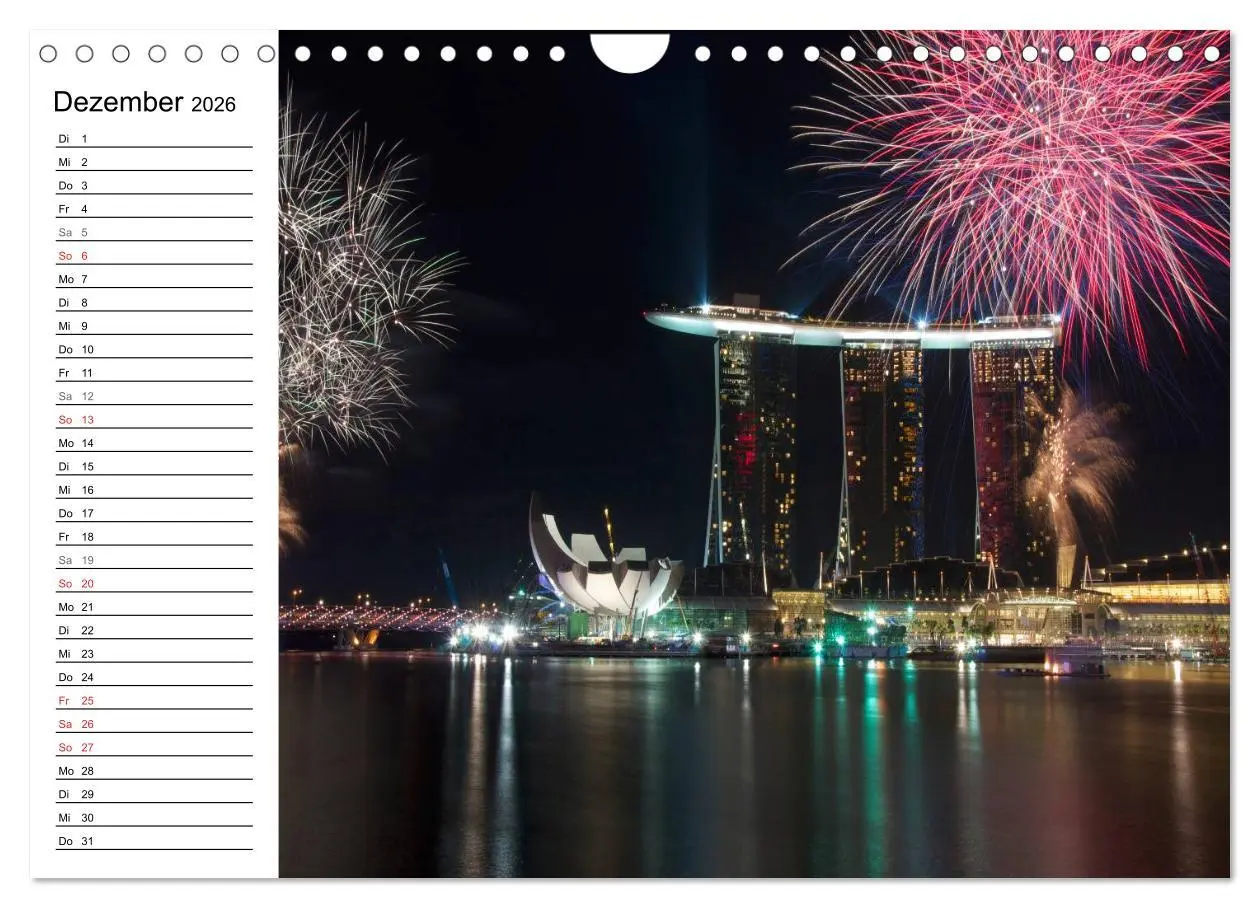 Bild: 9783457983423 | Singapur - Die Farben der Nacht (Wandkalender 2026 DIN A4 quer),...