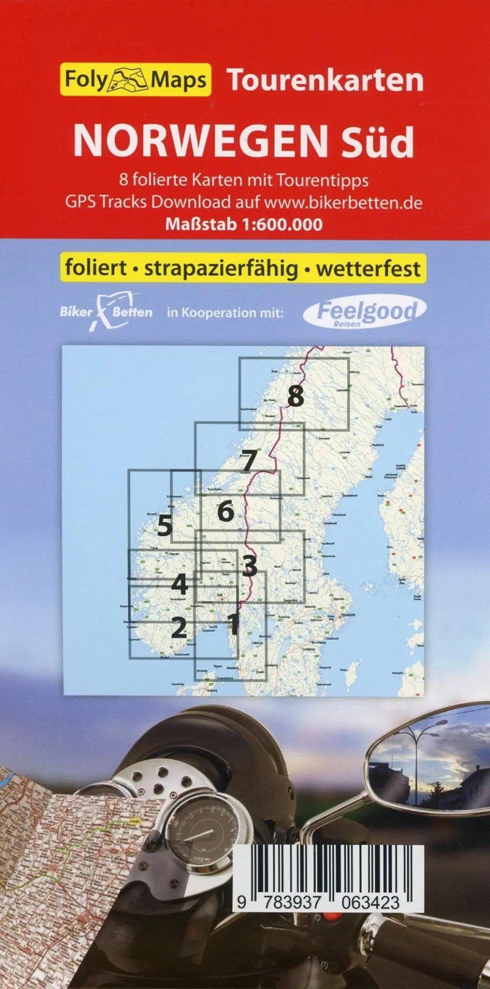 Bild: 9783937063423 | Norwegen Süd 1 : 600 000. 8 folierte Karten mit Tourentipps und...