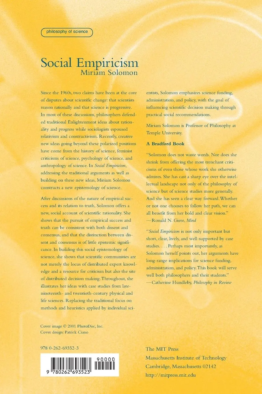 Rückseite: 9780262693523 | Social Empiricism | Miriam Solomon | Taschenbuch | Englisch | 2007